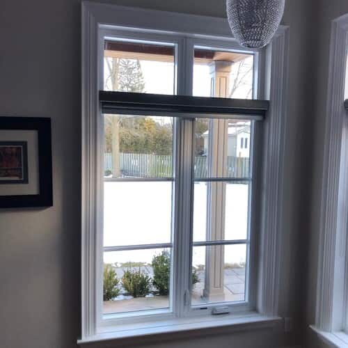 Interior view through a window