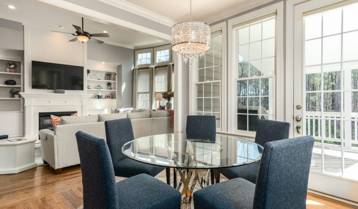 Modern open-concept living area