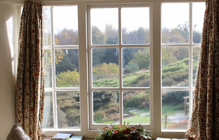 Room window with garden view