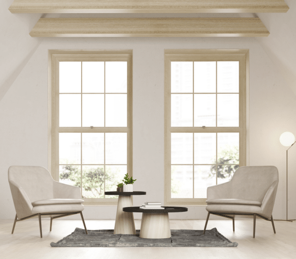 Double-hung windows in Canadian home