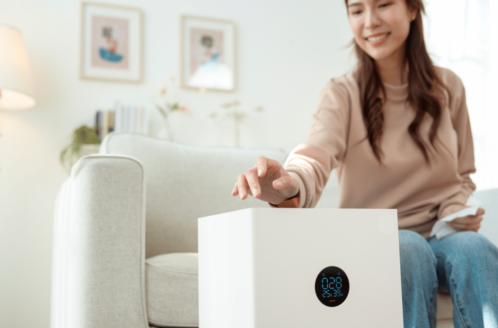 Air ionizer used for black mold prevention on windows