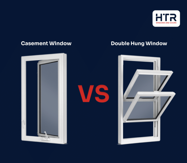 casement and double hung window types